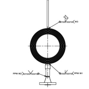6'' 300# RF DRIPRING TR235/DR01. Inside bore: S-10S, uten bøyle