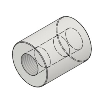 1/2" x 1/2" NPT-F 6000# Threaded Coupling