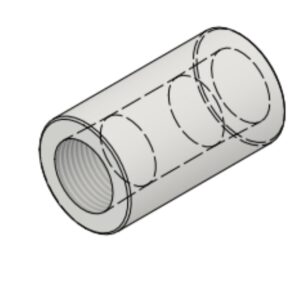 1/2" x 1/2" BSP-F 3000# Threaded Coupling