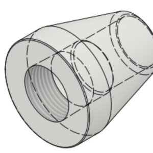 1" NPT-F x BW Sch40S 3000# Coupling Materiale: 316