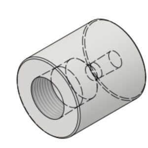 1" NPT-F x 1/2" NPT-F 3000# Reducing Coupling