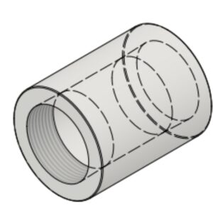 1 1/2" x 1 1/2" NPT-F 3000# Threaded Coupling