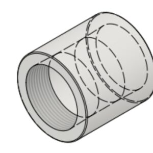 2 1/2" x 2 1/2" NPT-F 3000# Threaded Coupling