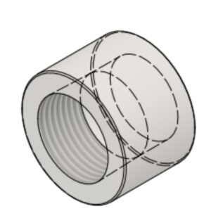 1" NPT-F 3000# Half-Coupling