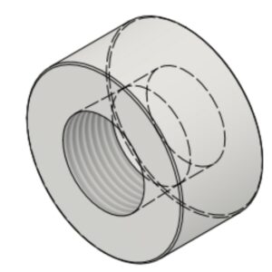 1" NPT-F 6000# Half-Coupling
