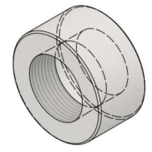 1 1/4" NPT-F 6000# Half-Coupling