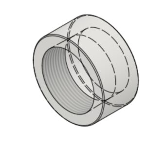 2 1/2" NPT-F 3000# Half-Coupling