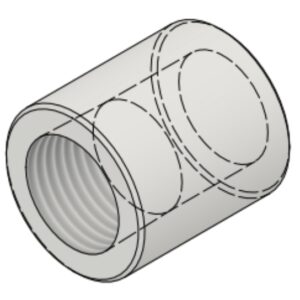 3/8" NPT-F 3000# Half-Coupling