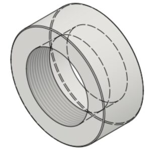 3" NPT-F 6000# Half-Coupling
