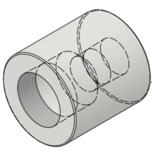 1 1/2" NPT-F x 1" NPT-F 6000# Reducing Coupling