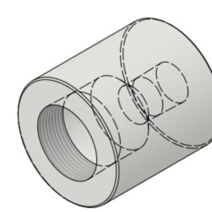 1 1/2" NPT-F x 3/4" NPT-F 6000# Reducing Coupling