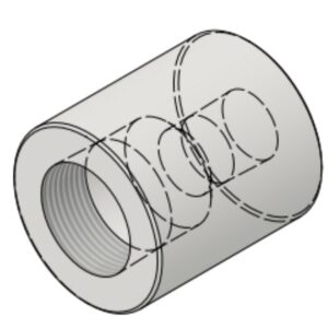 1 1/4" NPT-F x 3/4" NPT-F 6000# Reducing Coupling