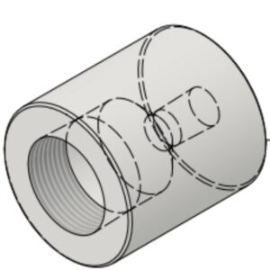 1 1/4" NPT-F x 3/8" NPT-F 6000# Reducing Coupling