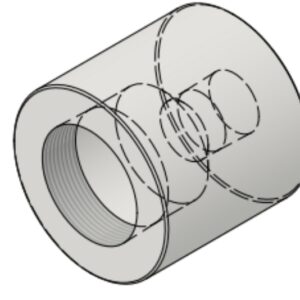 2" BSP-F x 1" NPT-F 6000# Reducing Coupling