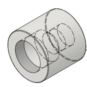 2" NPT-F x 1 1/4" NPT-F 6000# Reducing Coupling