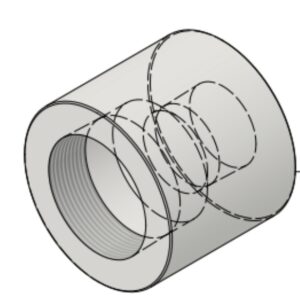 3" NPT-F x 2" NPT-F 6000# Reducing Coupling