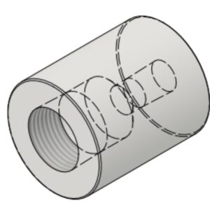 3/4" NPT-F x 1/4" NPT-F 6000# Reducing Coupling