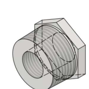1" NPT-M x 1/2" NPT-F 3k/6k# Hex Head Bushing Materiale: 316