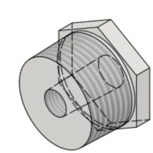 1" NPT-M x 1/4" NPT-F 3k/6k# Hex Head Bushing