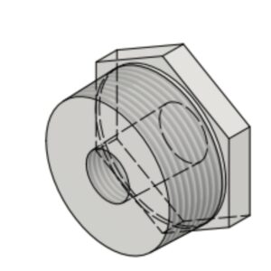 1 1/2" NPT-M x 1/2" NPT-F 3k/6k# Hex Head Bushing