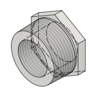 1 1/4" NPT-M x 1" NPT-F 3k/6k#Hex Head Bushing