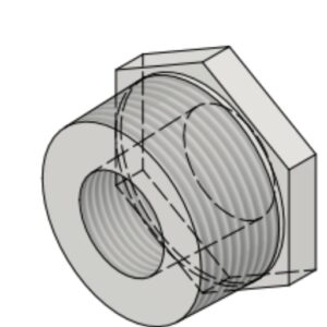 1 1/4" NPT-M x 3/4" NPT-F 3k/6k# Hex Head Bushing