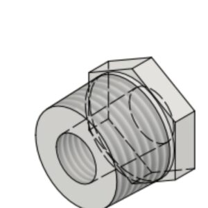 1/2" NPT-M x 1/4" NPT-F 3k/6k# Hex Head Bushing