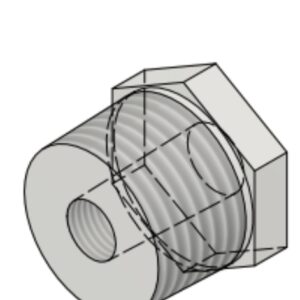 1/2" NPT-M x 1/8" NPT-F 3k/6k# Hex Head Bushing
