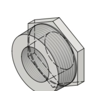 2 1/2" NPT-M x 1 1/2" NPT-F 3k/6k# Hex Head Bushing