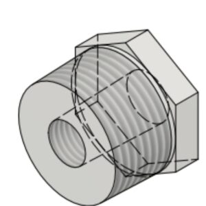 3/4" NPT-M x 1/4" NPT-F 3k/6k# Hex Head Bushing