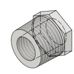 3/8" NPT-M x 1/4" NPT-F 3k/6k# Hex Head Bushing