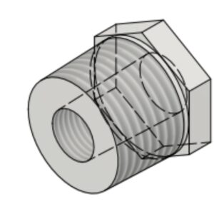 3/8" NPT-M x 1/8" NPT-F 3k/6k# Hex Head Bushing