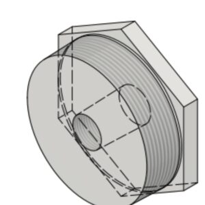 4" NPT-M x 1" NPT-F 3k/6k# Hex Head Bushing