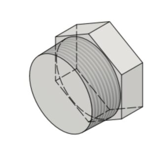 1 1/2" NPT-M HEX HEAD PLUG 3k/6k# TIT