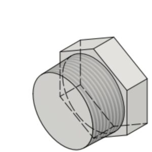 1 1/4" NPT-M 3k/6k# Hex Head Plug