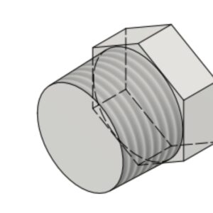 1/2" NPT-M HEX HEAD PLUG 3k/6k# Material 316