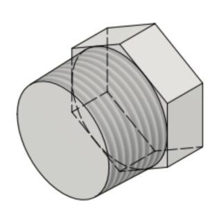 3/4" NPT-M HEX HEAD PLUG 3k/6k# Material: 316