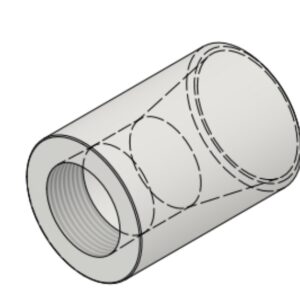 1 1/4" NPT-F x 2" BW Sch40 6000# Reducing Coupling