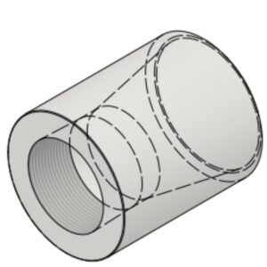 2" NPT-F x 3" BW Sch40 6000# Reducing Coupling