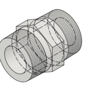 1-1/2" NPT-M PC 6000# Hex Pipe Nipple Threaded