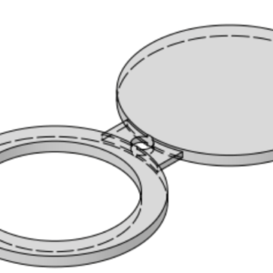 6" 150# FF Spectacle Blind - B16.48 THK=14 mm B265 gr.2/T01